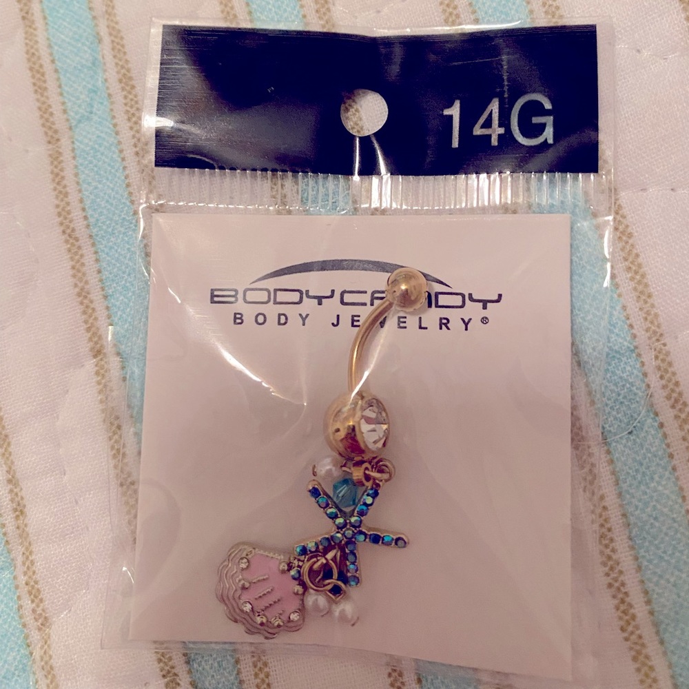Body Candy 14G beach 🐚 belly button ring